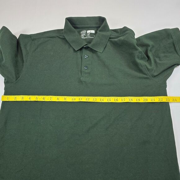 5.11 Tactical Men's Green Polo Shirt Work Wear Casual Button Size L - Picture 7 of 9